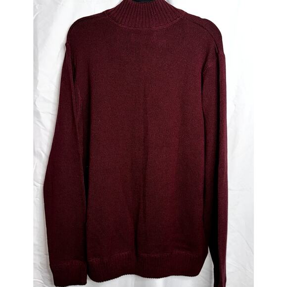Eddie Bauer Womens Size XLT Maroon 1/4 Zip Tight Knit Pullover Sweater - Picture 5 of 10